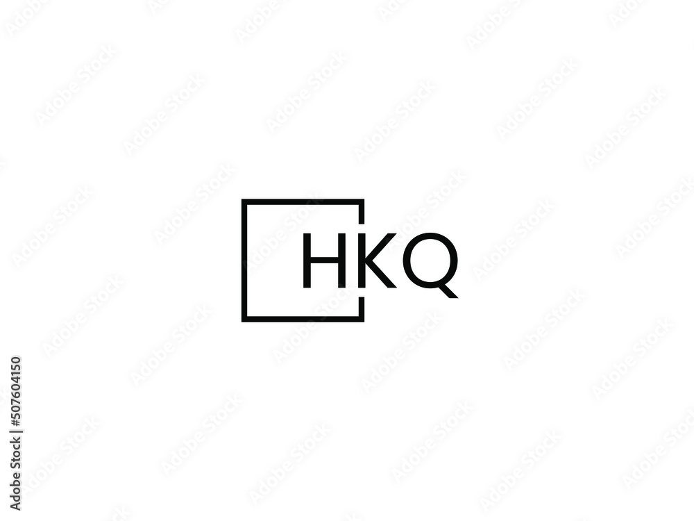 Fototapeta premium HKQ letter initial logo design vector illustration