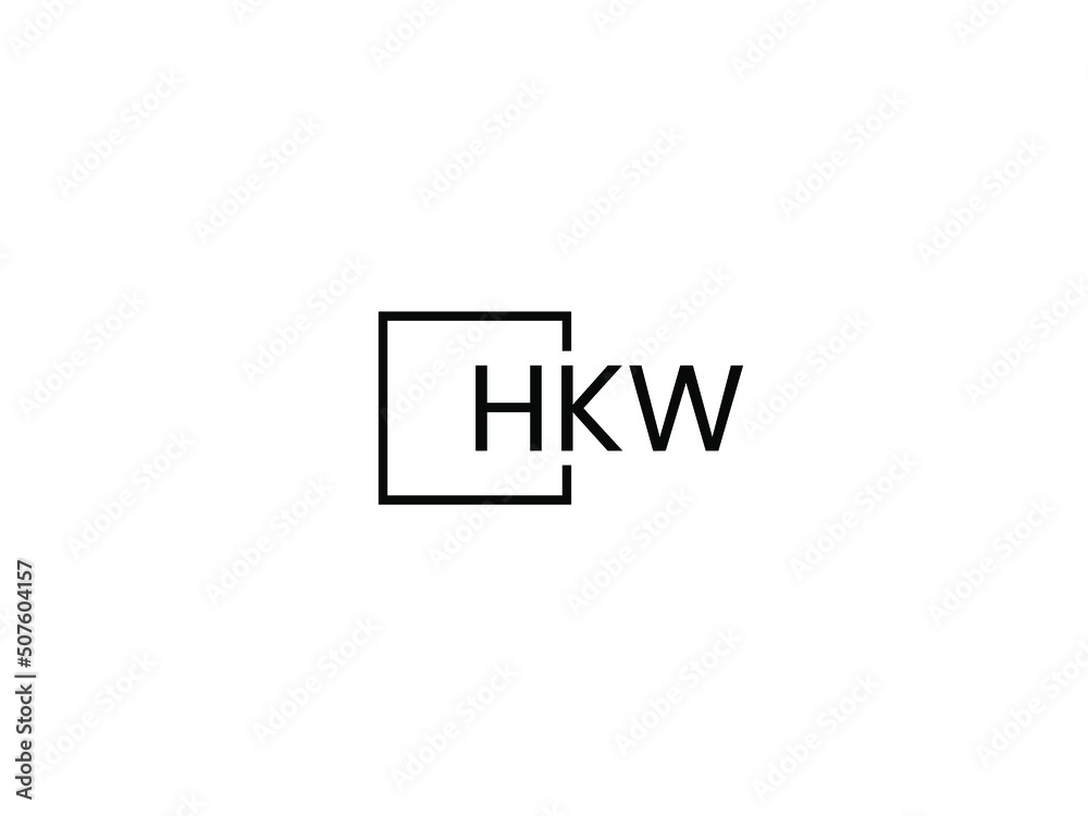 Obraz premium HKW letter initial logo design vector illustration