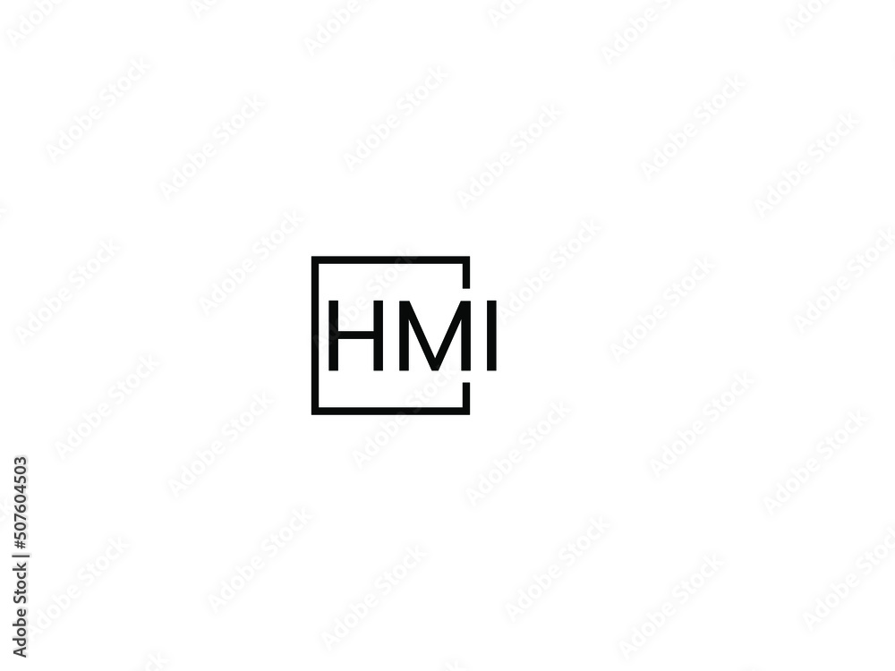 HMI letter initial logo design vector illustration