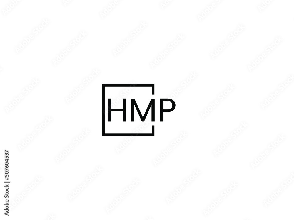 HMP letter initial logo design vector illustration