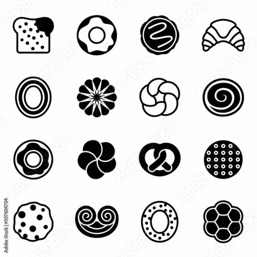 Vector Pastry icon set