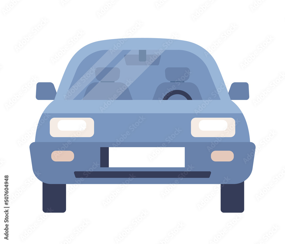 Car icon front view. Vector flat illustration Car icon front view. Vector flat illustration
