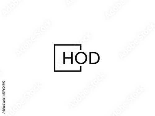 HOD letter initial logo design vector illustration