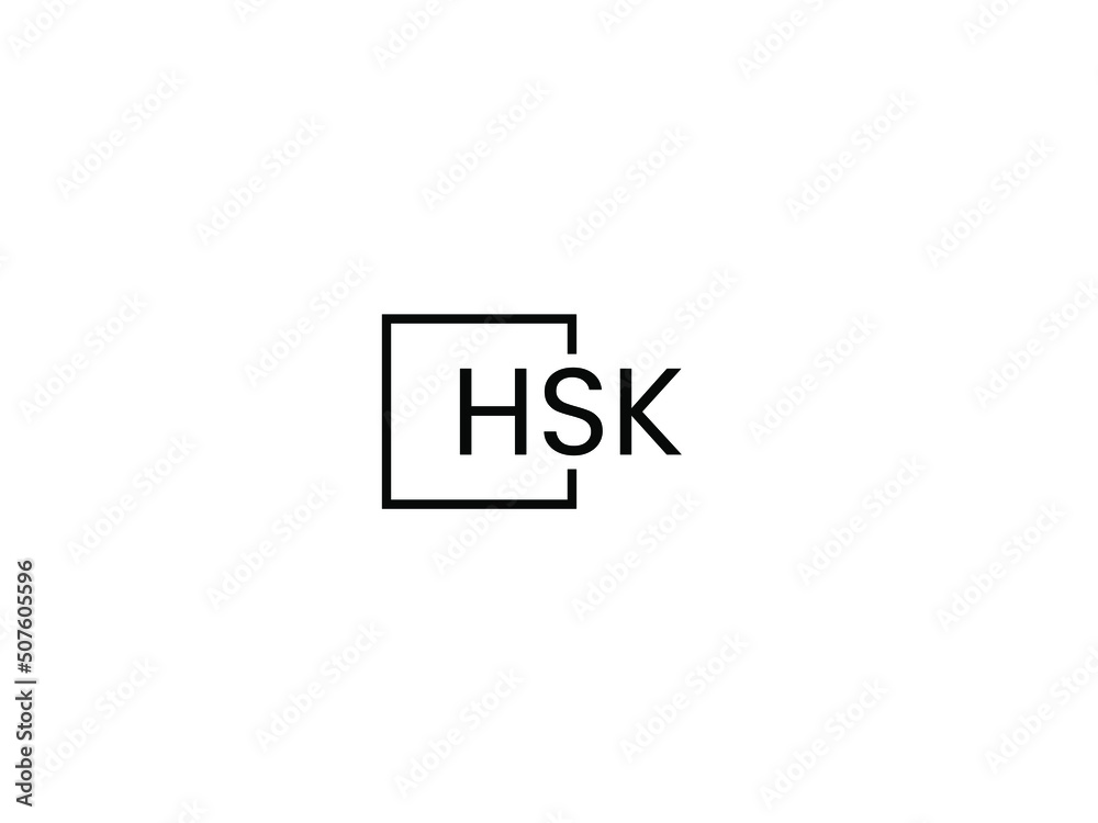 Obraz premium HSK letter initial logo design vector illustration