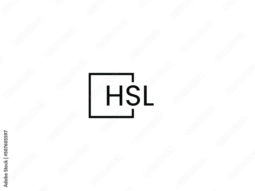 Obraz premium HSL letter initial logo design vector illustration