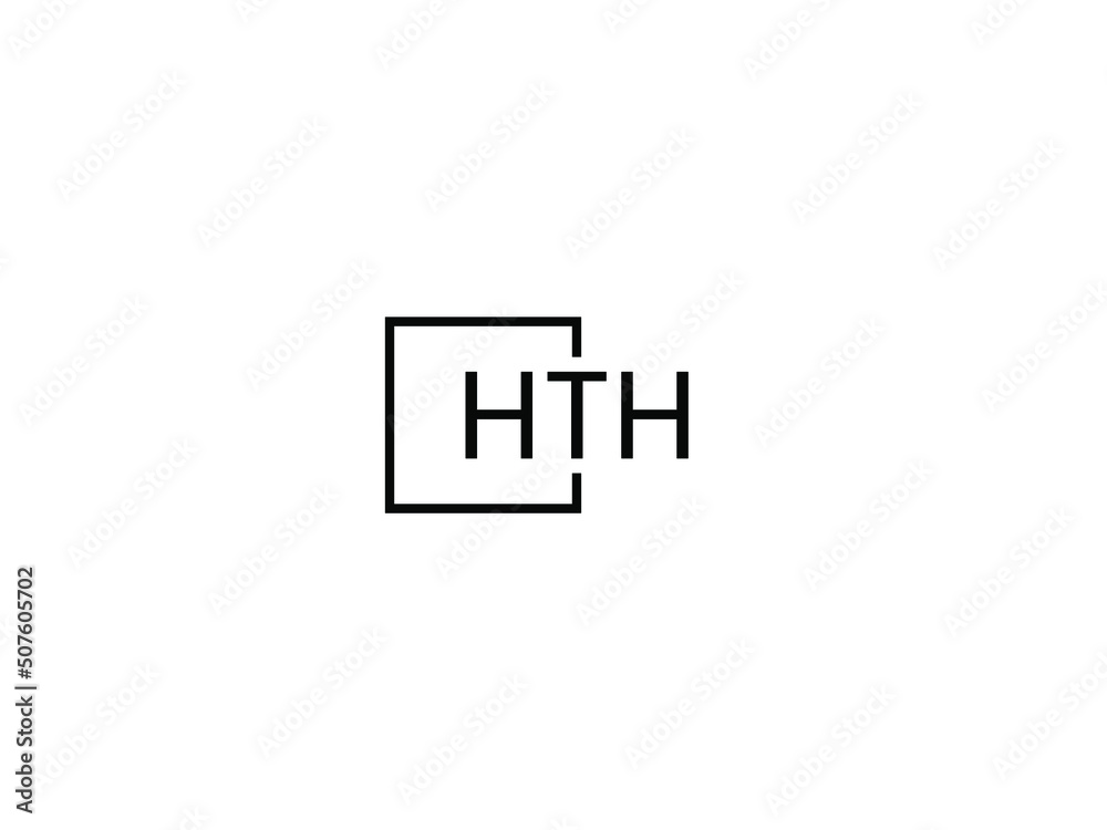Obraz premium HTH letter initial logo design vector illustration
