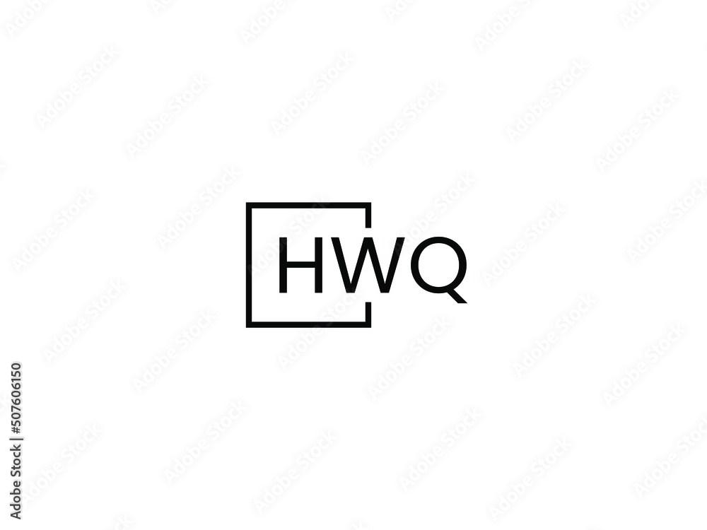 HWQ letter initial logo design vector illustration HWQ letter initial logo design vector illustration