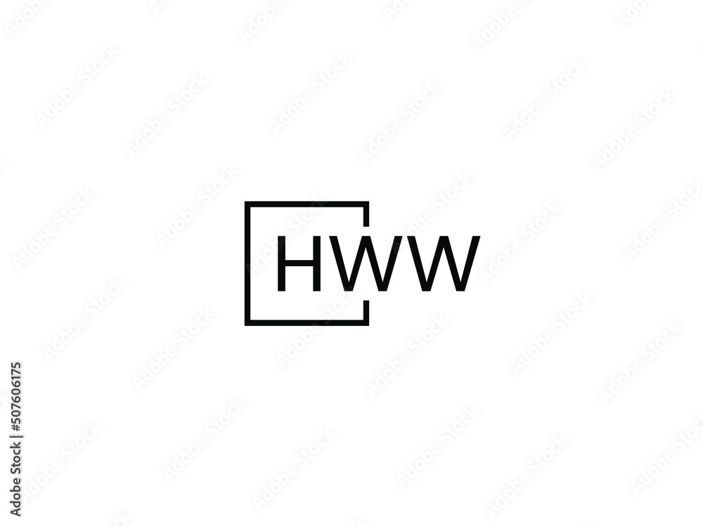 Fototapeta premium HWW letter initial logo design vector illustration