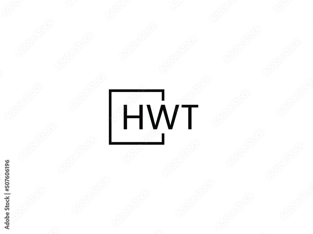 HWT letter initial logo design vector illustration