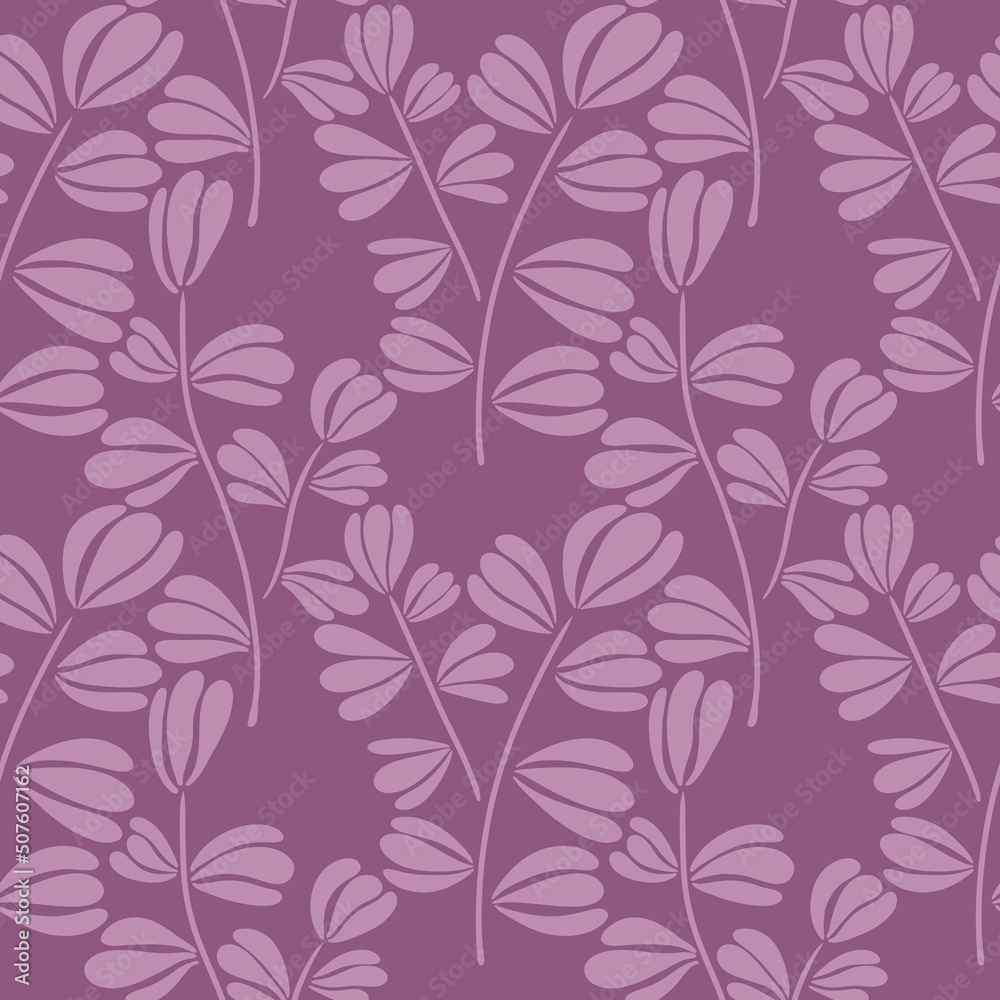 Summer floral seamless coloured leaves pattern for fabrics and packaging and linens and kids and wrapping paper