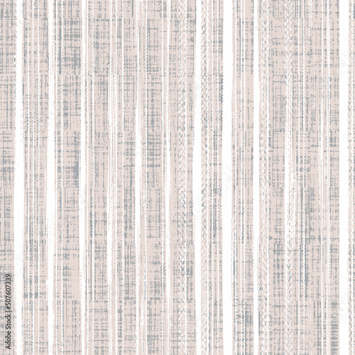 Linen texture background with broken stripe. Organic irregular striped seamless pattern. Modern plain 2 tone spring textile for home decor. Farmhouse scandi style rustic vector  all over print.