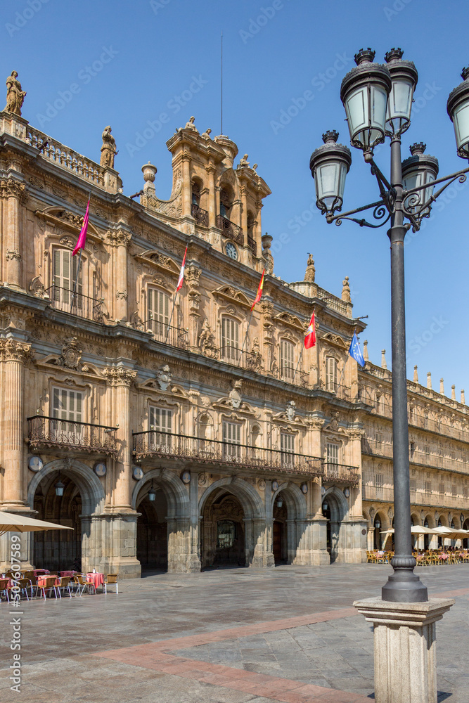 Naklejka premium The Royal Pavillion in the Plaza Major in the city of Salamanca in the Castilla-y-Leon region of central Spain.