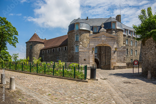 The 13th century Boulogne Chateau in the coastal town of Boulogne-sur-Mer in the Nord Pas-de-Calais region of France. photo