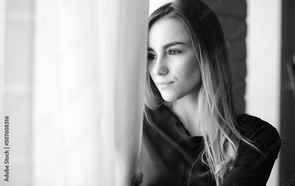 Young girl at home relaxing Young girl at home relaxing