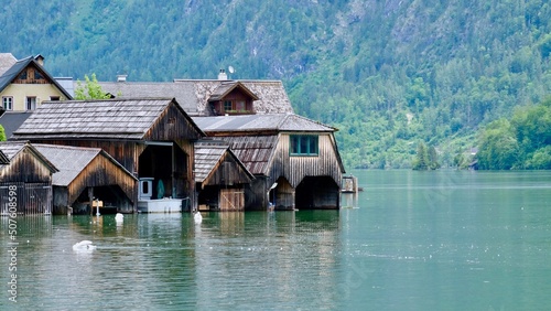 Boathouses In Famous Hallstatt, Austria © Renate Wefers