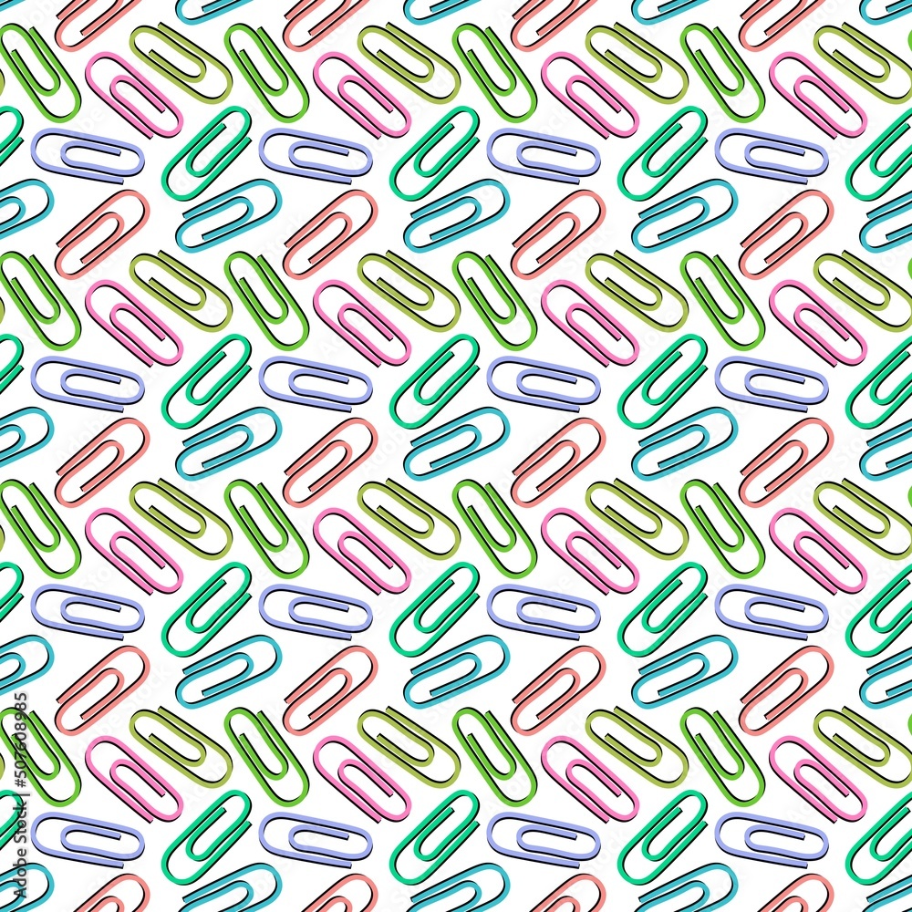 School seamless paper clip pattern for fabrics and packaging and linens and kids and wrapping paper and office School seamless paper clip pattern for fabrics and packaging and linens and kids and wrapping paper and office