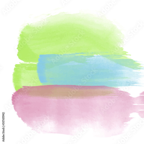 Watercolor background. Abstract colorful background. Vector illustration. Watercolor stroke on a white background.