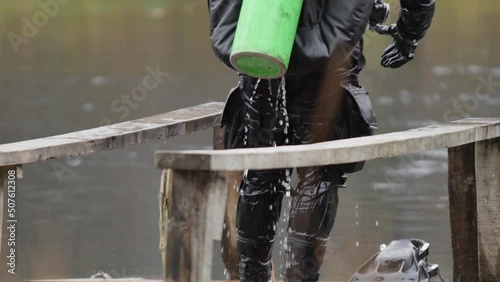 Water runoff from the Diver
