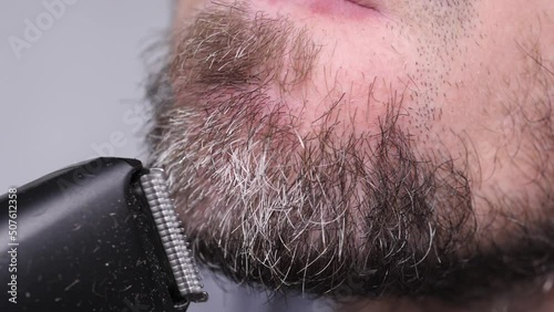 Grey Beard Shave.  Slowmotion
