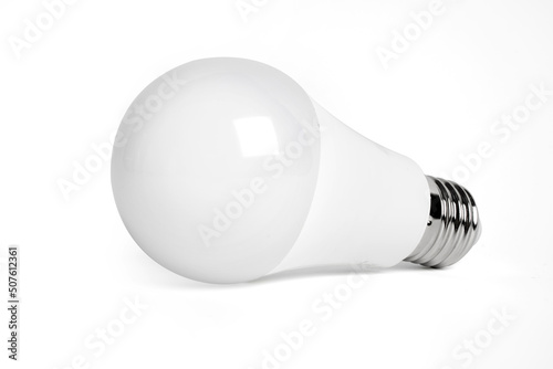 led light bulb isolated on white photo