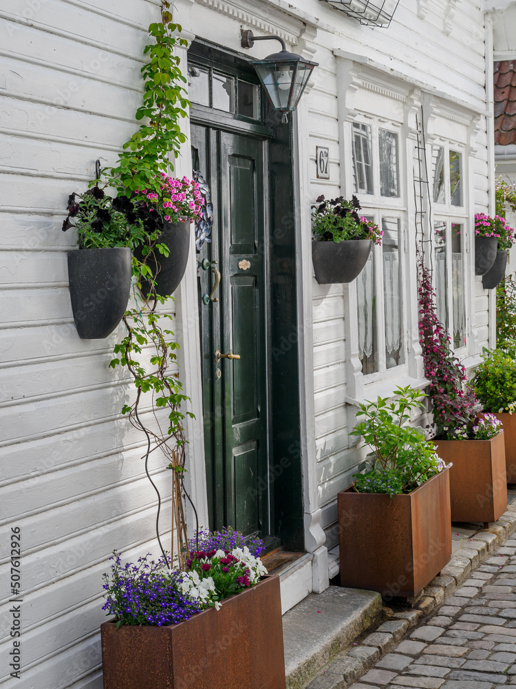 Fototapeta premium Die Altstadt von Stavanger in Norwegen