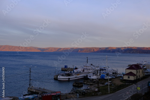 Sunrise over Lake Baikal, Listvyanka, Irkutsk region, Russia