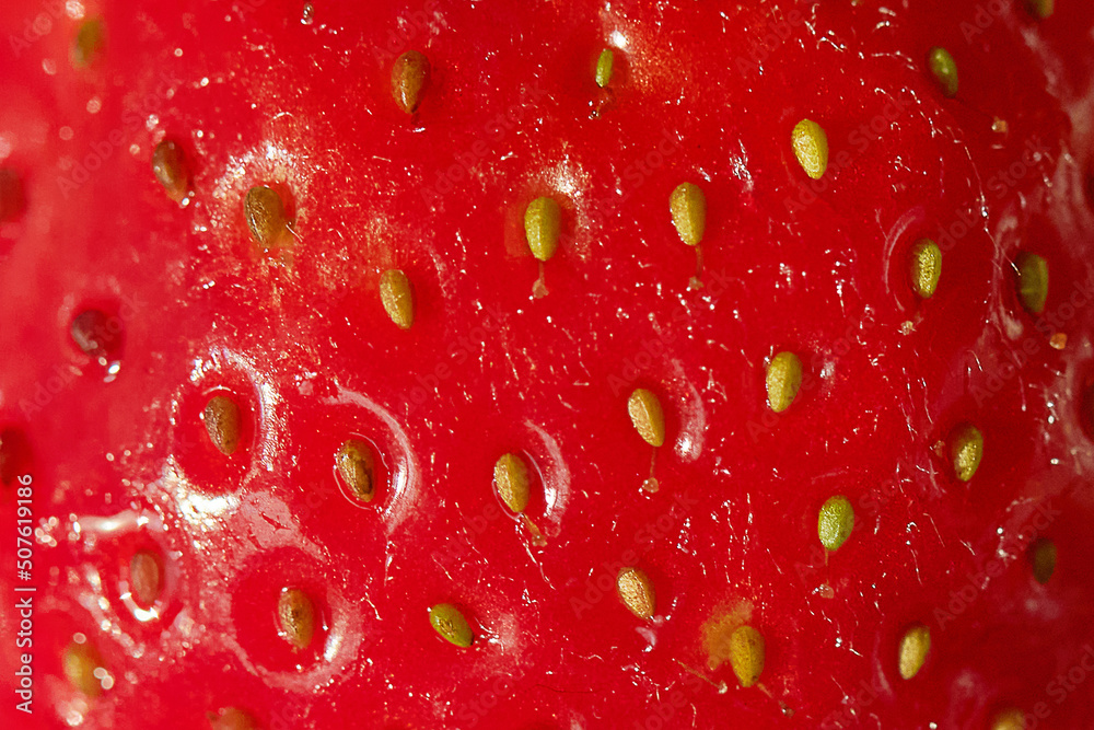 Macro photo of strawberry texture Macro photo of strawberry texture