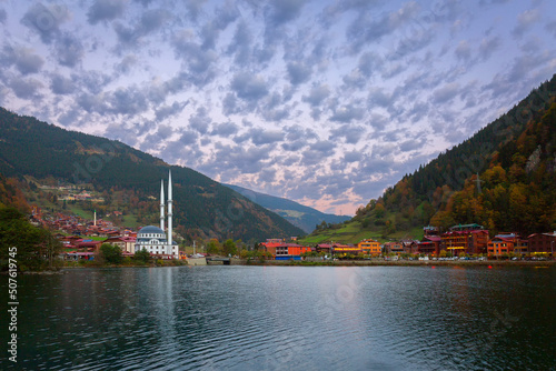 trabzon-turkey.October 2021.Mountain village of Uzungol in Trabzon