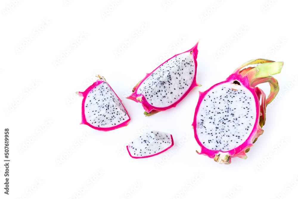Dragon fruits isolated on white background Dragon fruits isolated on white background