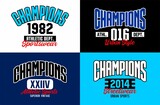 Set champions vintage design graphic typography for t-shirt