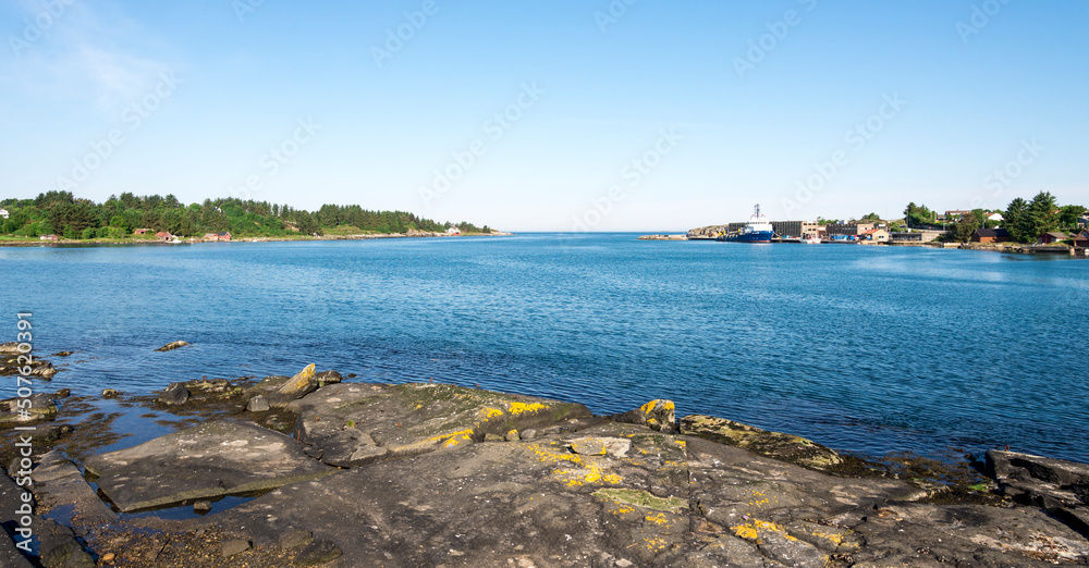 Hafrsfjord entry bay between Tananger and Kvernevik, Stavanger, Norway, May 2018