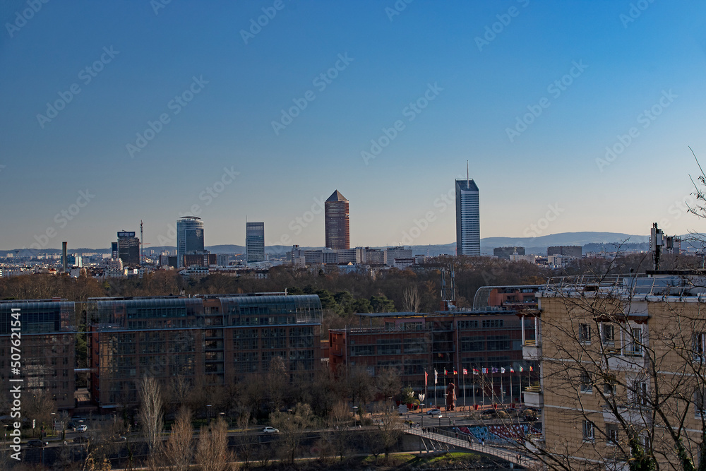 Obraz premium Lyon et les tours de la Part-Dieu