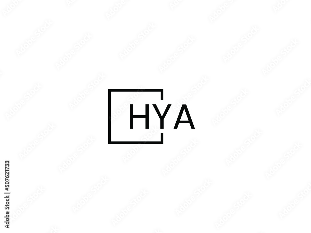 HYA letter initial logo design vector illustration HYA letter initial logo design vector illustration