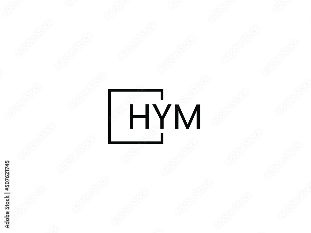Obraz premium HYM letter initial logo design vector illustration