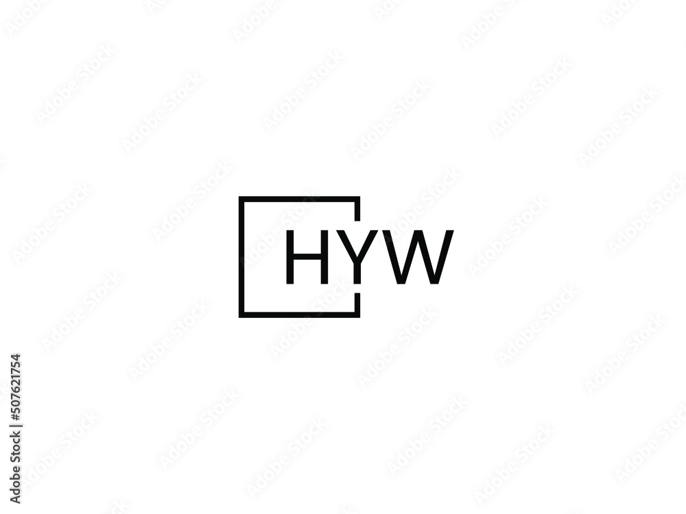 Obraz premium HYW letter initial logo design vector illustration