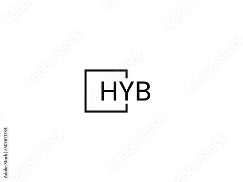 HYB letter initial logo design vector illustration