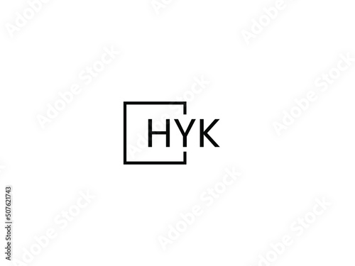 HYK letter initial logo design vector illustration