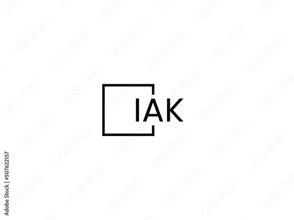 Fototapeta premium IAK letter initial logo design vector illustration