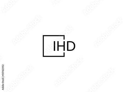 IHD letter initial logo design vector illustration