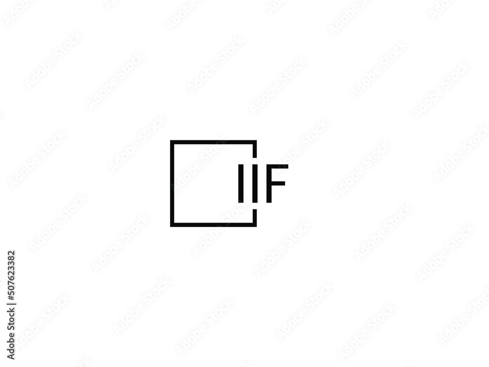 Obraz premium IIF letter initial logo design vector illustration