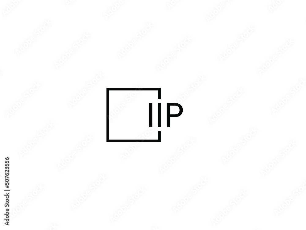 Fototapeta premium IIP letter initial logo design vector illustration