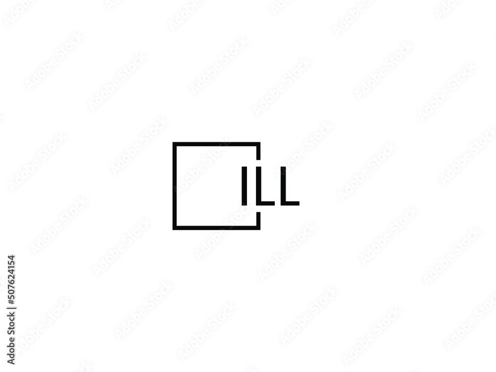 Obraz premium ILL letter initial logo design vector illustration