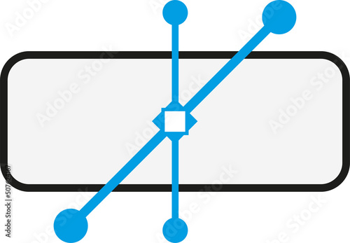 Vector Path Drawing Template Illustration