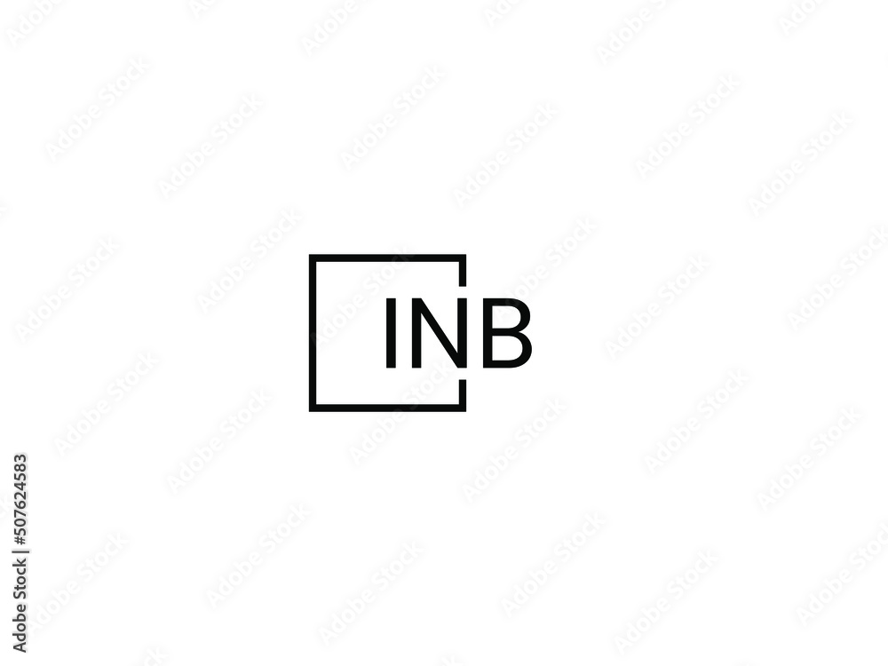 Obraz premium INB letter initial logo design vector illustration