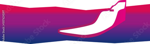 Freestyle Ski Ramp Vector Illustration