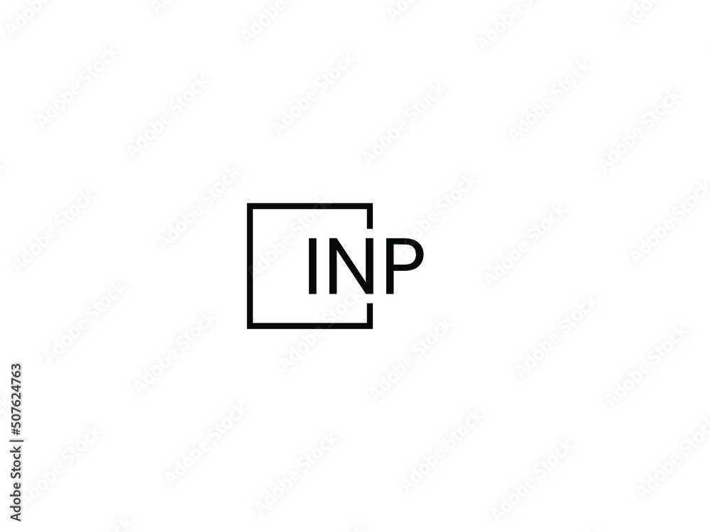 Obraz premium INP Letter Initial Logo Design Vector Illustration
