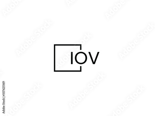 IOV Letter Initial Logo Design Vector Illustration