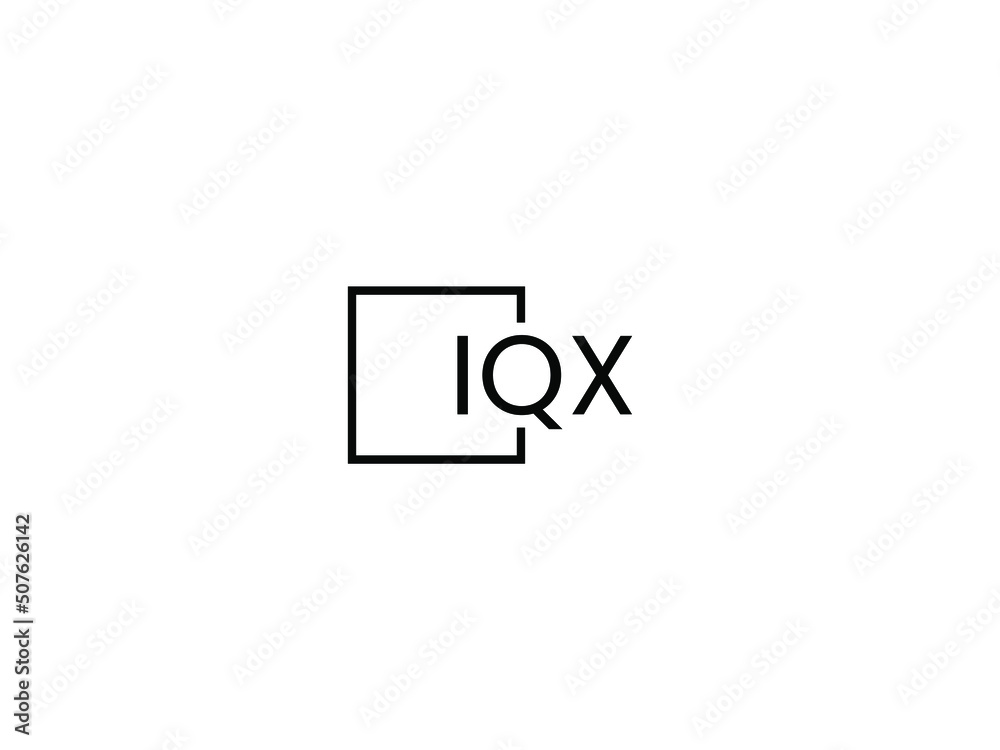 IQX Letter Initial Logo Design Vector Illustration