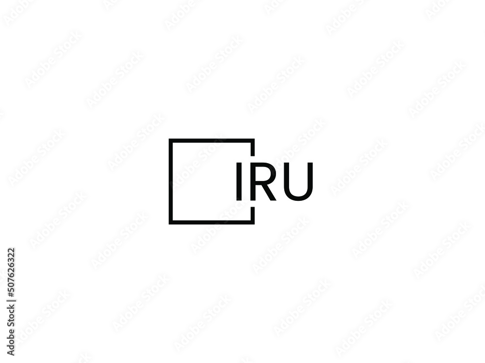 Obraz premium IRU Letter Initial Logo Design Vector Illustration