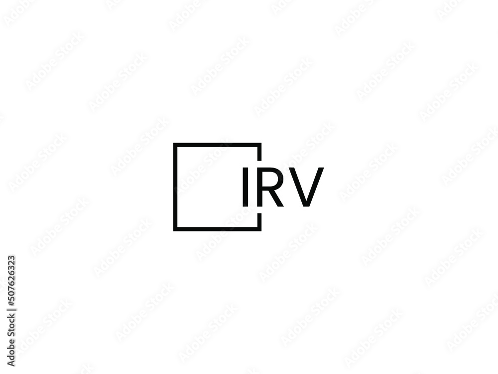 Obraz premium IRV Letter Initial Logo Design Vector Illustration